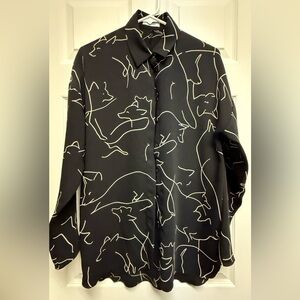 Aritzia babaton black fox shirt